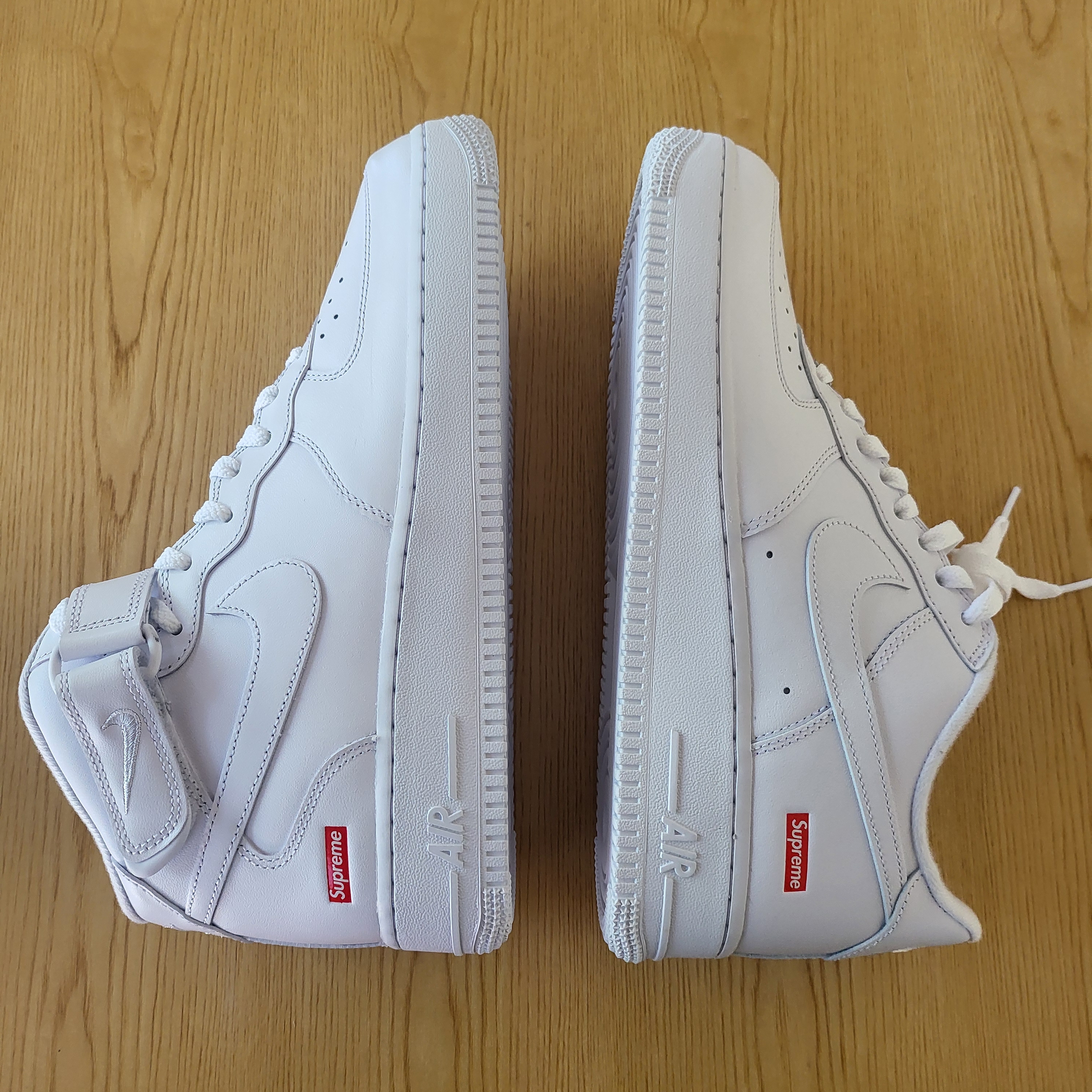 Nike x Supreme Air Force 1 Mid White, Nike x Supreme Air Force 1 Low White 착용 스타일