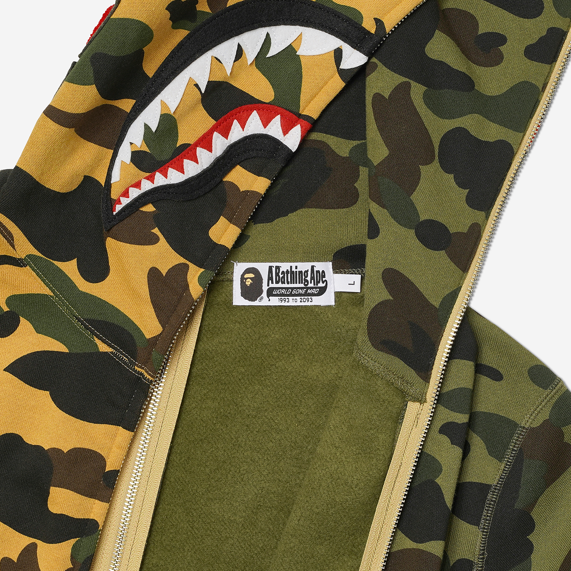 베이프 퍼스트 카모 세퍼레이트 샤크 풀 집 후드 그린(BAPE 1st Camo Separate Shark Full Zip Hoodie Green) - 9