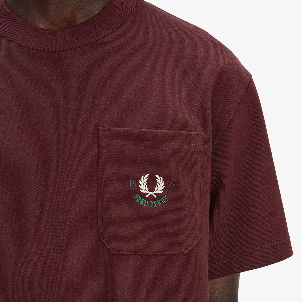프레드페리 클럽하우스 릴렉스드 1952 티셔츠 옥스블러드(Fred Perry Clubhouse Relaxed 1952 T-Shirt Oxblood) - 6