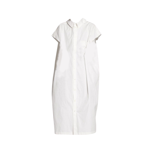 (W) Balenciaga Swing Collar Dress White