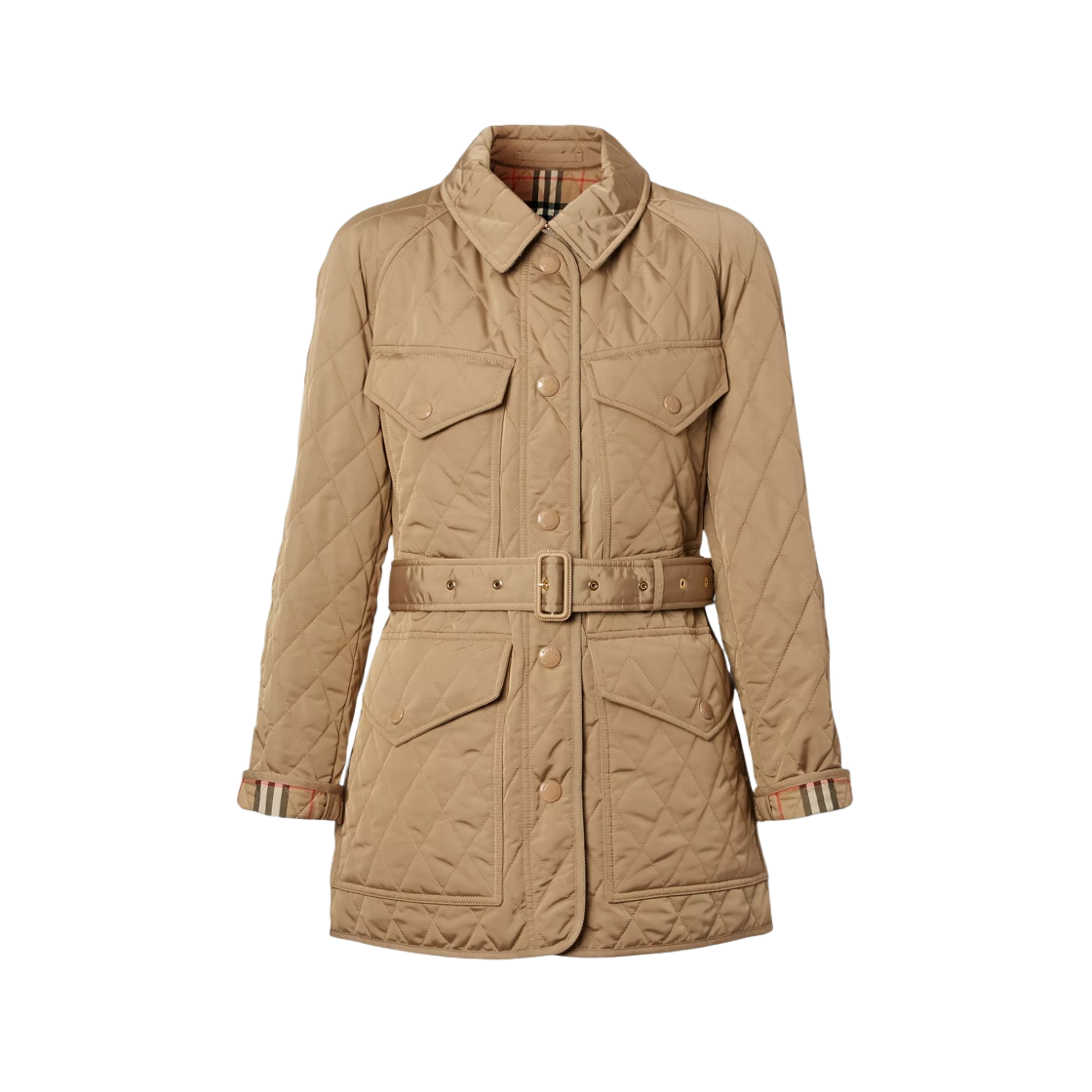 8035887 (W) Burberry Diamond Quilted Nylon Canvas Field Jacket in Archive Beige - 대표 이미지 #1