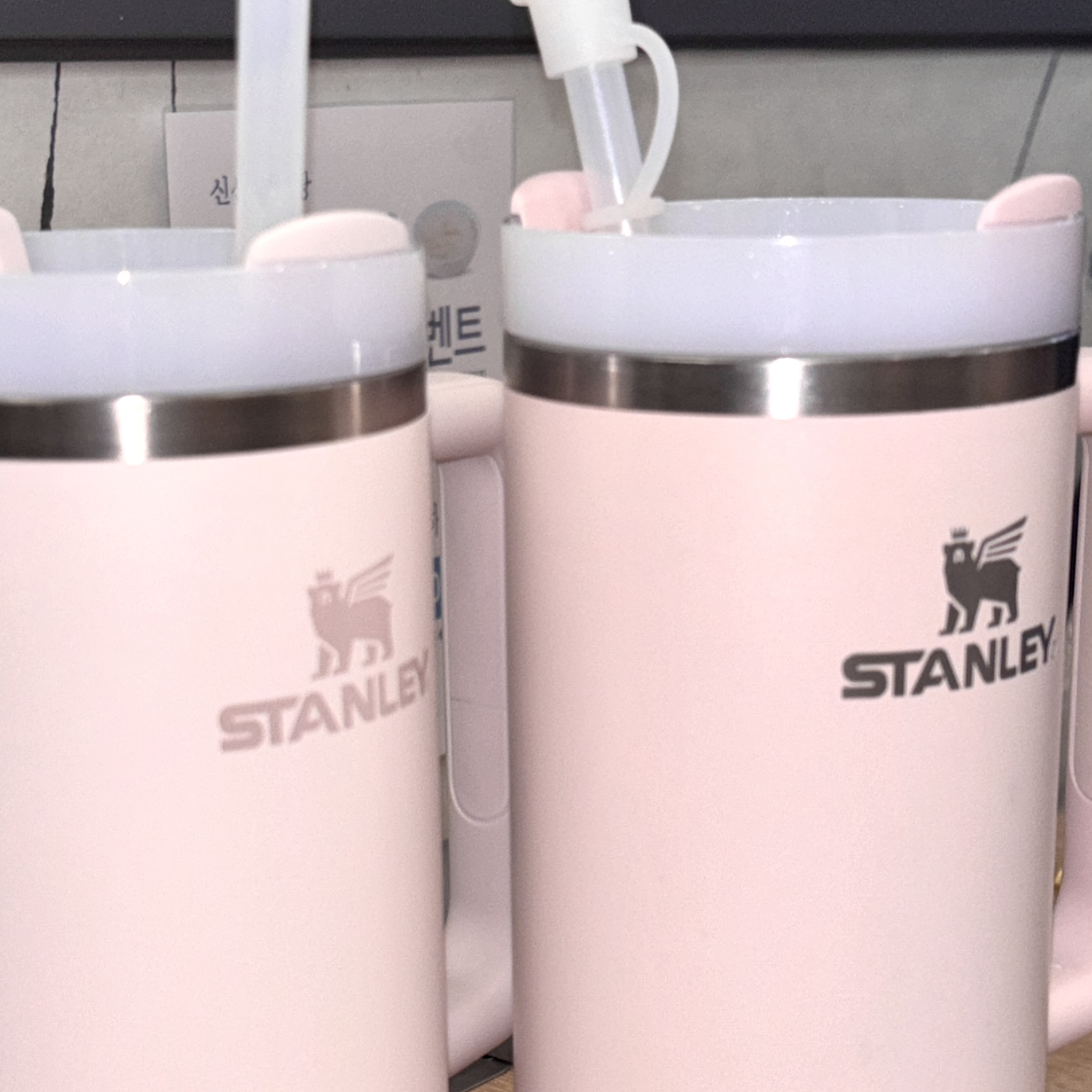 Stanley The Quencher H2.0 Flowstate Tumbler 887ml Rose Quartz 2.0, Stanley The Clean Slate Quencher H2.0 FlowState Tumbler 887ml Bloom 착용 스타일 - 2