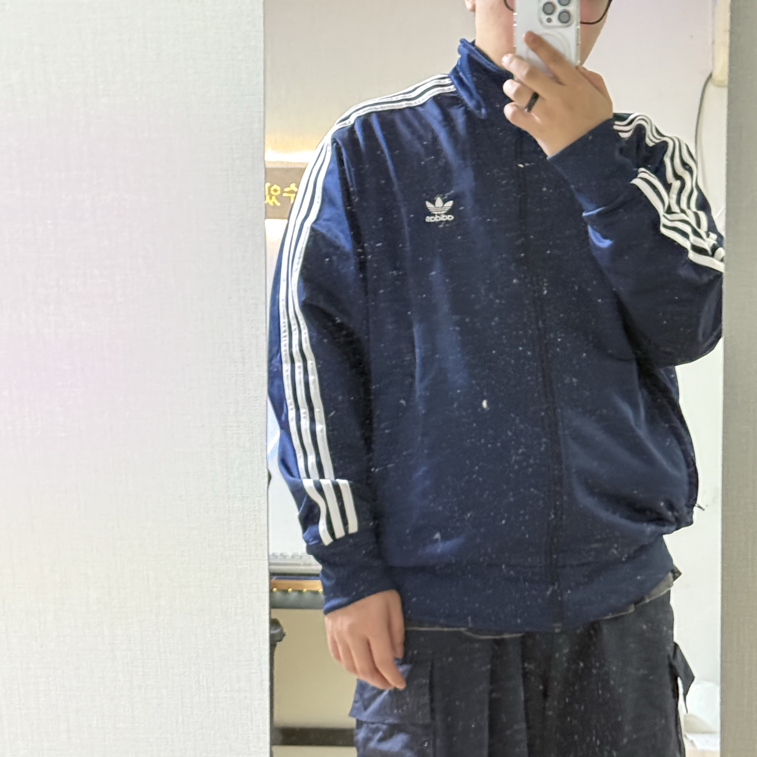 Adidas Adicolor Classic Firebird Track Top Night Indigo - KR Sizing 착용 스타일 - 3