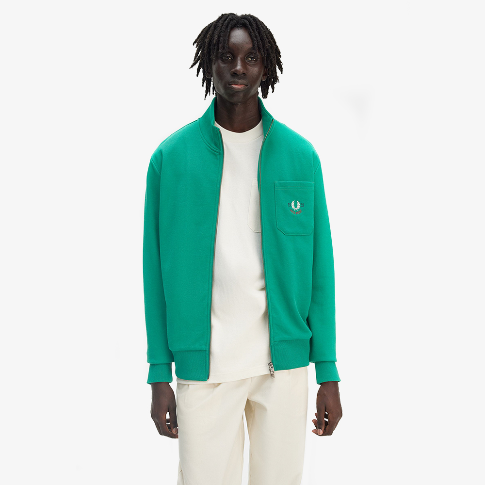 프레드페리 클럽하우스 1952 집 스루 스웻셔츠 라벨그린(Fred Perry Clubhouse 1952 Zip Through Sweatshirt Label Green) - 4