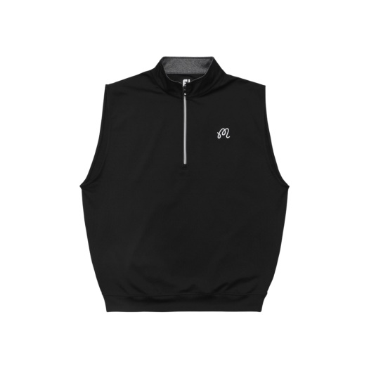 Malbon Golf x Footjoy Half Zip Pullover Vest Black