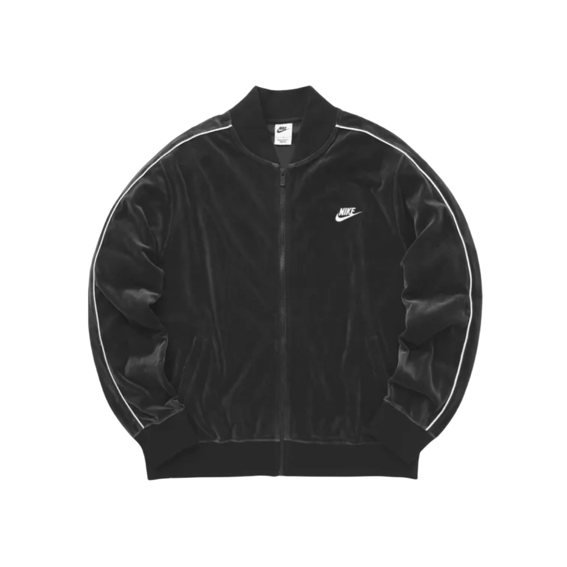 나이키 NSW 벨벳 자켓 블랙 화이트 - 아시아 | Nike | KREAM