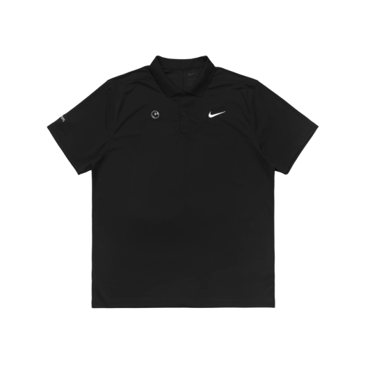 Malbon Golf x Nike Victory Solid Polo Black White