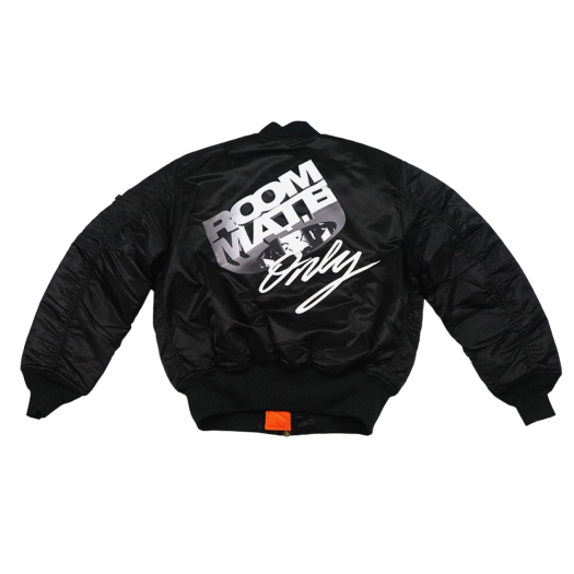 Darkr8m Studio x Alpha Industries Roommate MA-1 Jacket Black Silver