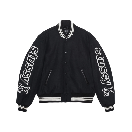 스투시 카센티노 울 바시티 자켓 블랙 | Stussy | KREAM 스투시 카센티노 울 바시티 자켓 블랙 | Stussy | KREAM
