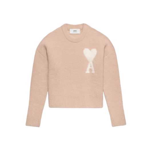 AMI de Coeu Cloudy Sweater Powder Pink Ivory