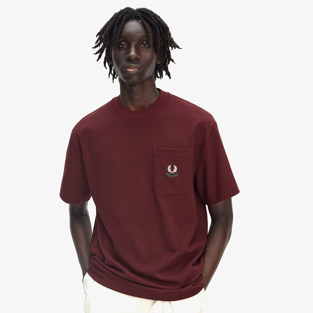 프레드페리 클럽하우스 릴렉스드 1952 티셔츠 옥스블러드(Fred Perry Clubhouse Relaxed 1952 T-Shirt Oxblood) - 4
