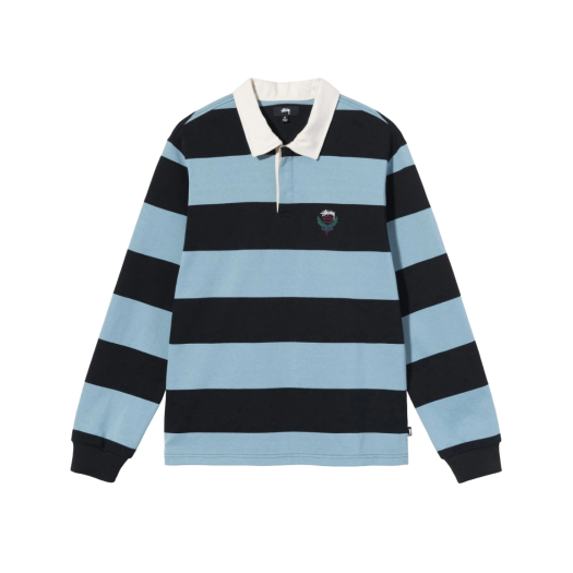 Stussy Big Stripe Rugby Black