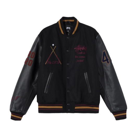 스투시 SS 링크 바시티 자켓 블랙 | Stussy | KREAM 스투시 SS 링크 바시티 자켓 블랙 | Stussy | KREAM