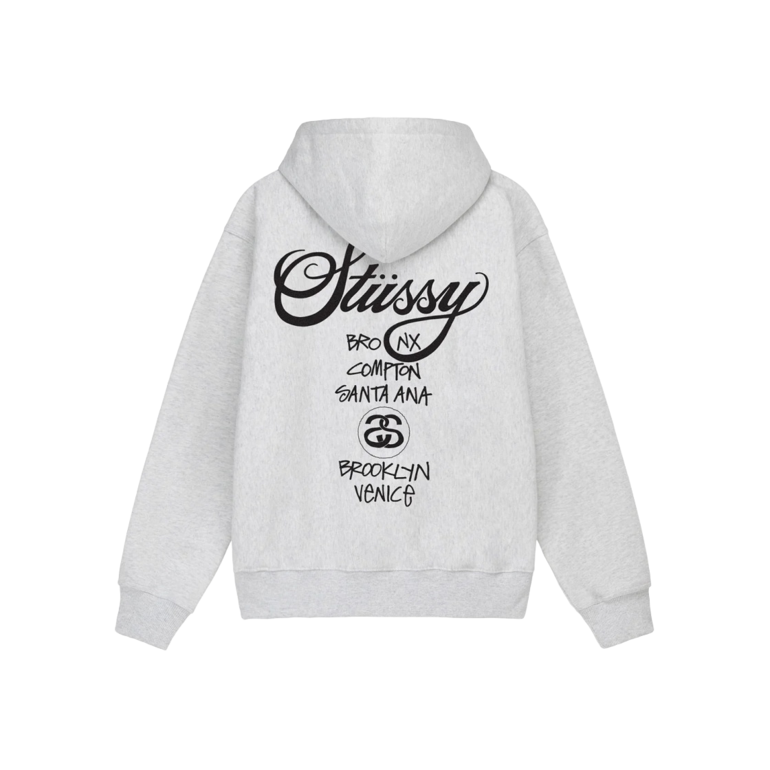 ★送料・関税込★STUSSY★WORLD TOUR ZIP HOODIE★ASH HEATHER Stussy World Tour Zip Hoodie Ash Heather (FW22) Men's - FW22