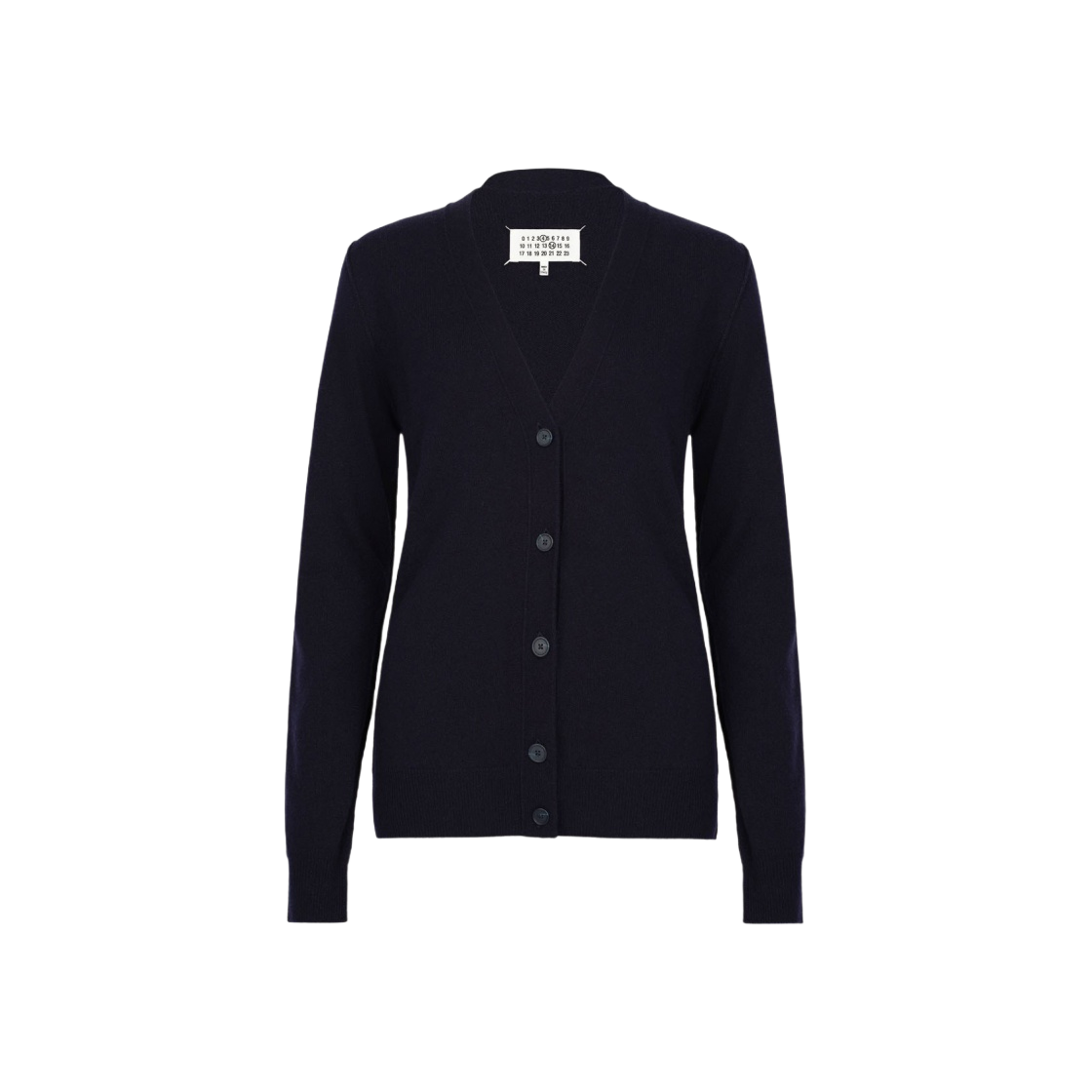SI0HA0004S17809511 (W) Maison Margiela Eco Cashmere Cardigan Navy - 대표 이미지 #1