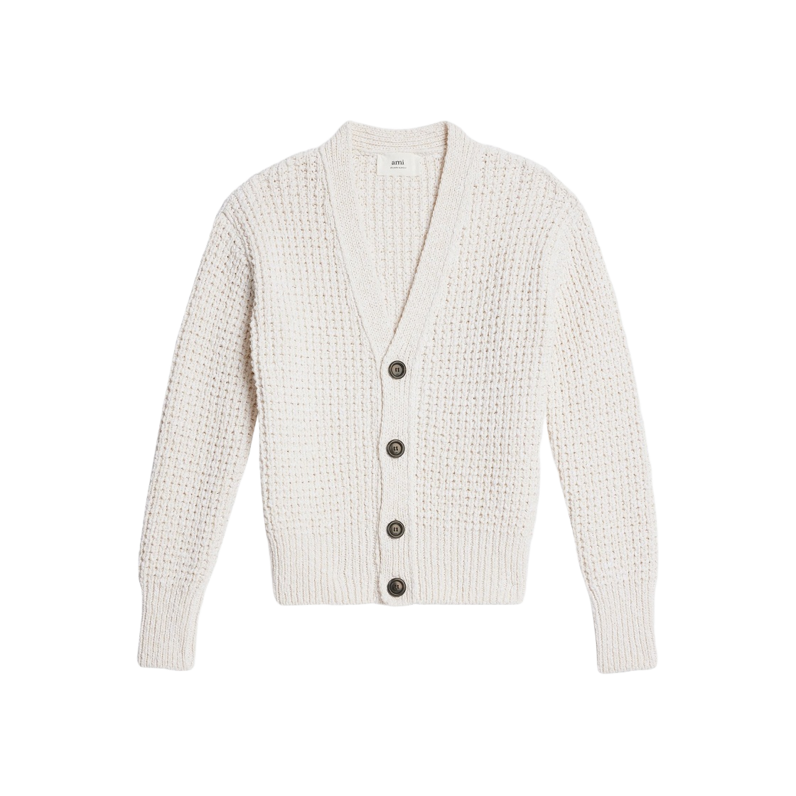 ★AMI PARIS★ Waffle Knit Cardigan Natural White UKC061KN000 아미 와플 니트 가디건 내츄럴 화이트 | AMI | KREAM
