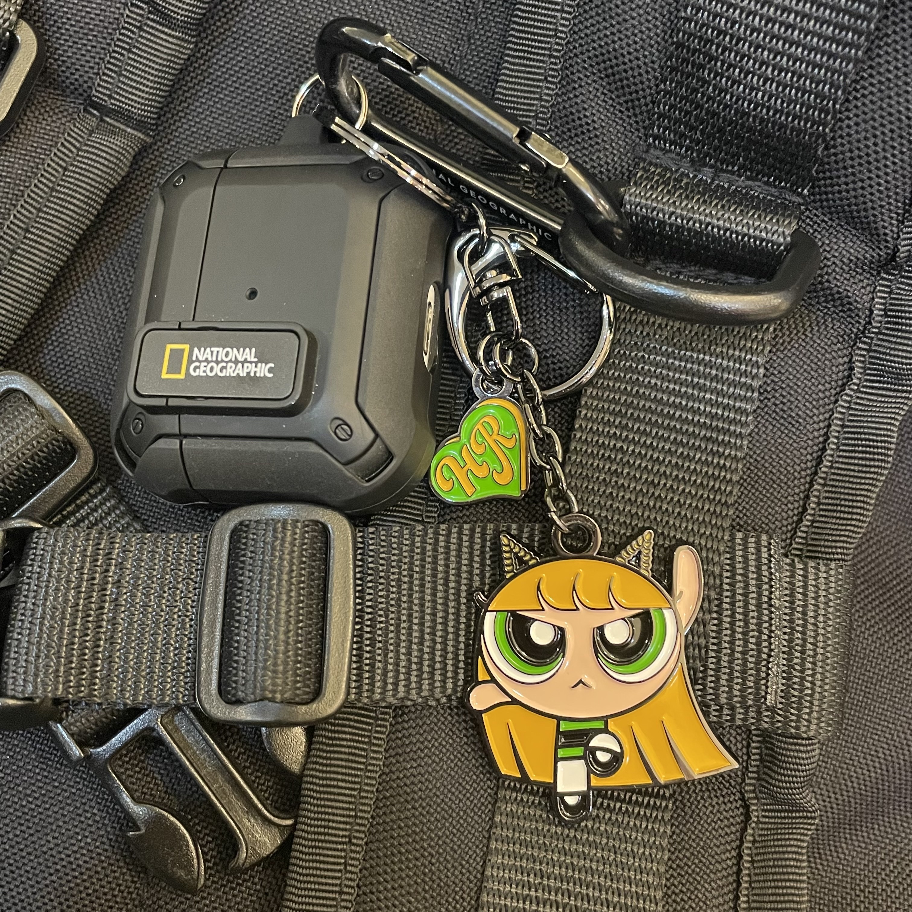 NewJeans x The Powerpuff Girls Metal Keyring Haerin 착용 스타일