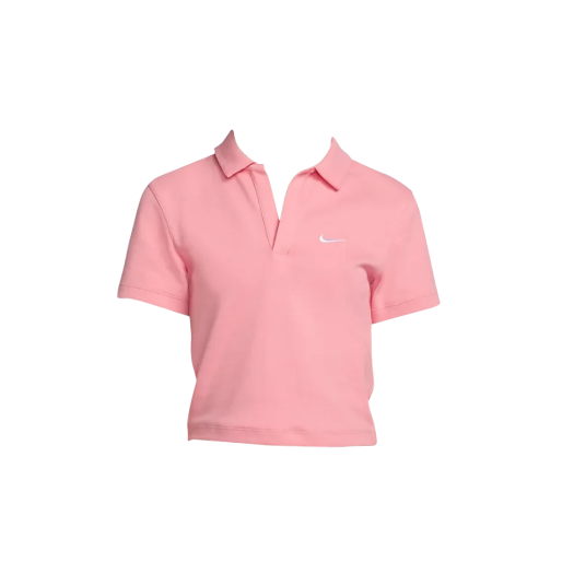 (W) Nike NSW Essential Short Sleeve Polo Top Coral Chalk - Asia