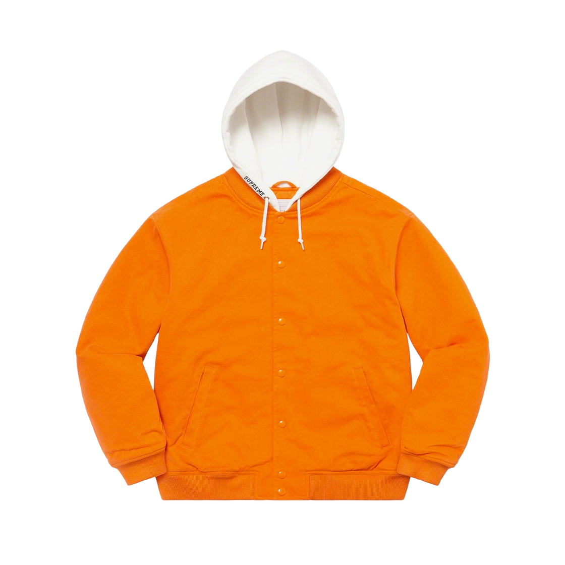 - Supreme Hooded Twill Varsity Jacket Orange - 22SS - #2