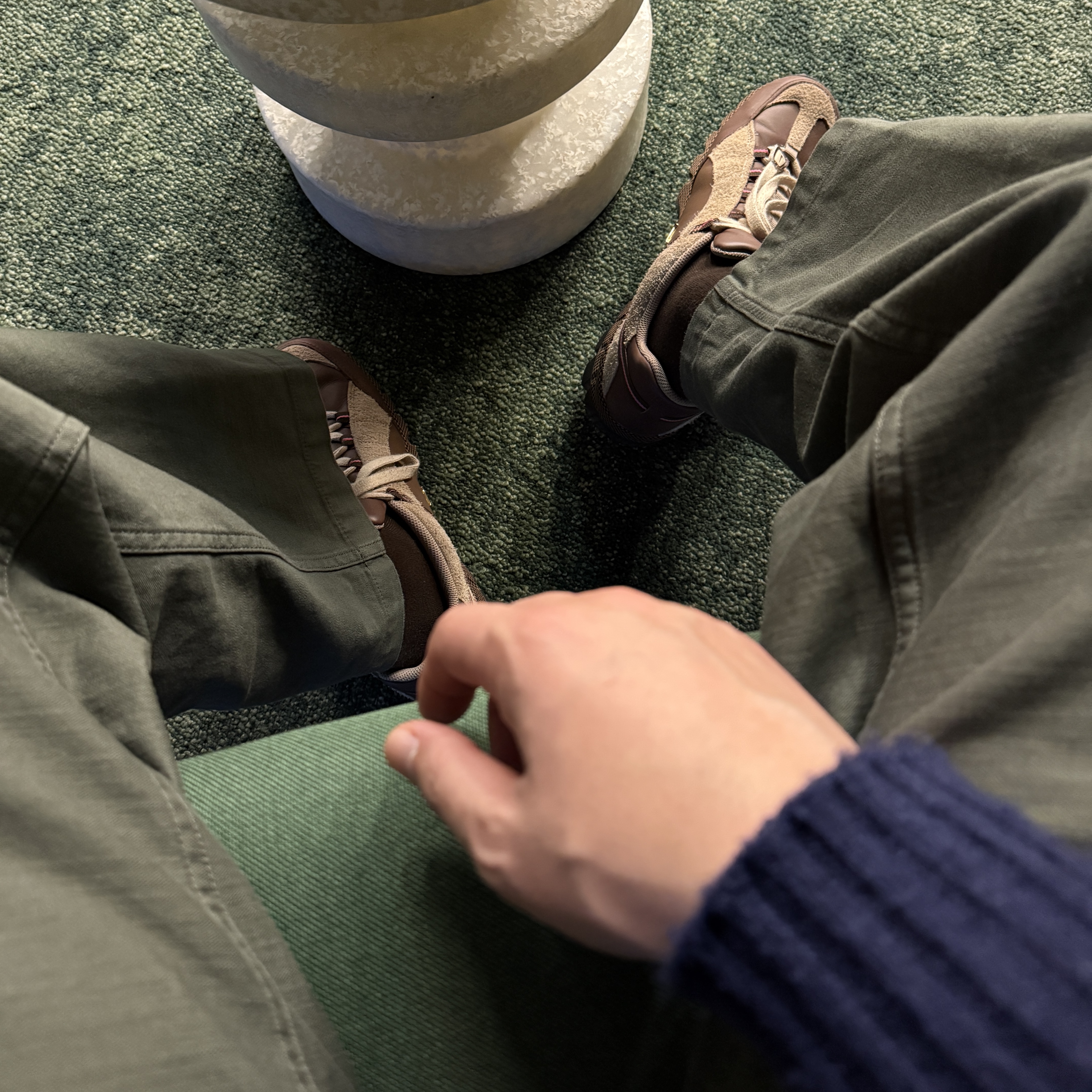 Nike x Jacquemus Air Humara LX Ale Brown and Gold 착용 스타일