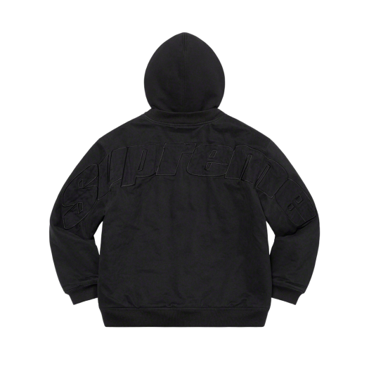 Supreme Hooded Twill Varsity Jacket Black - 22SS