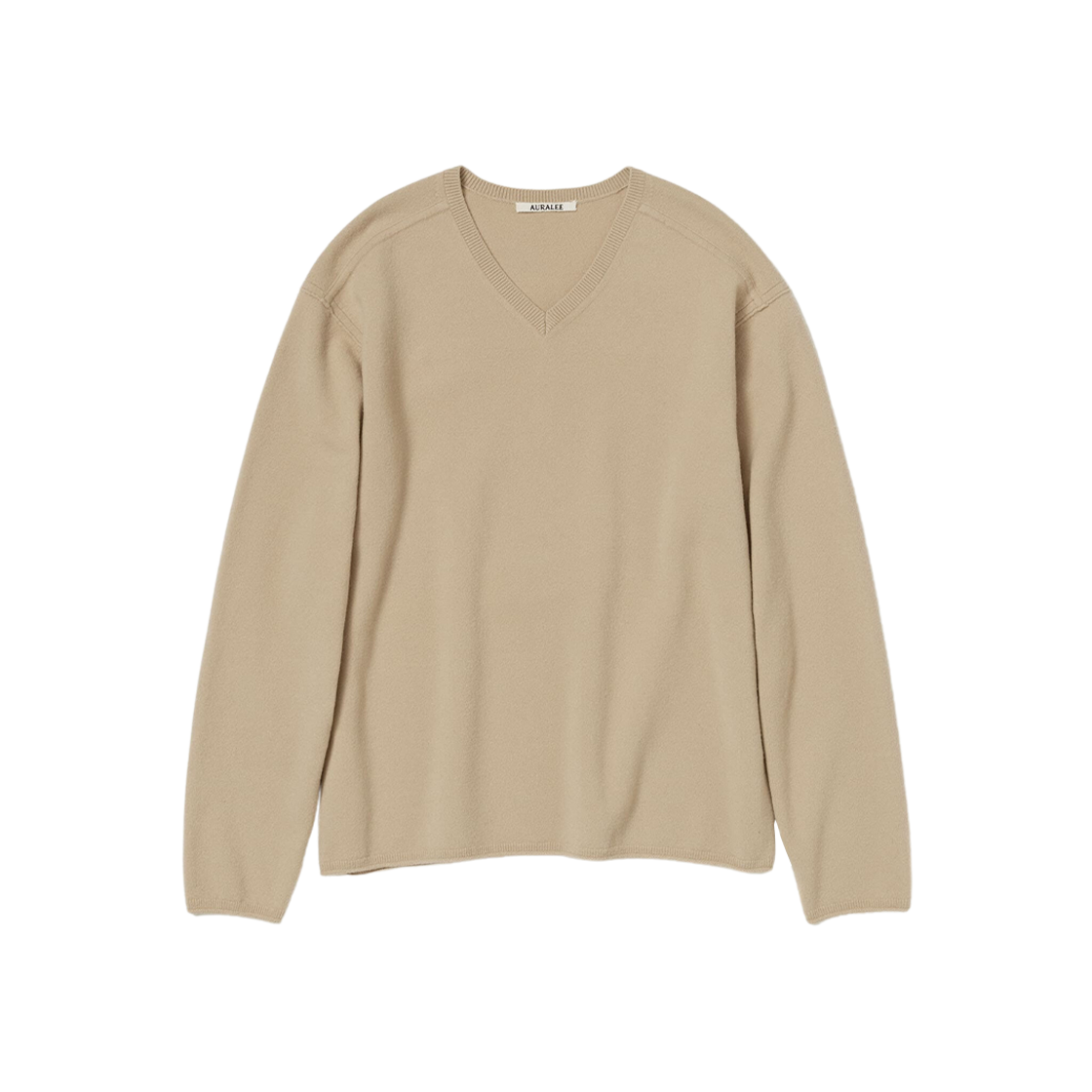 トップス AURALEE 23AW FELTED WOOL KNIT V-NECK Auralee 23AW Felted Wool Knit V-Neck Sweater, Soft Touch