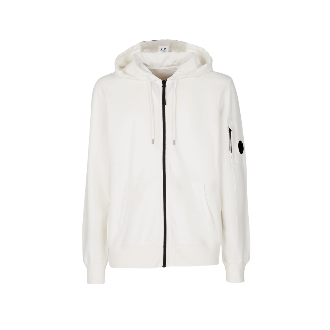 컴퍼니 라이트 플리스 후드 집업 거즈 화이트 - 22FW | C.P. Company | KREAM C.P. Company Light Fleece Zipped Hoodie Gauze White... 