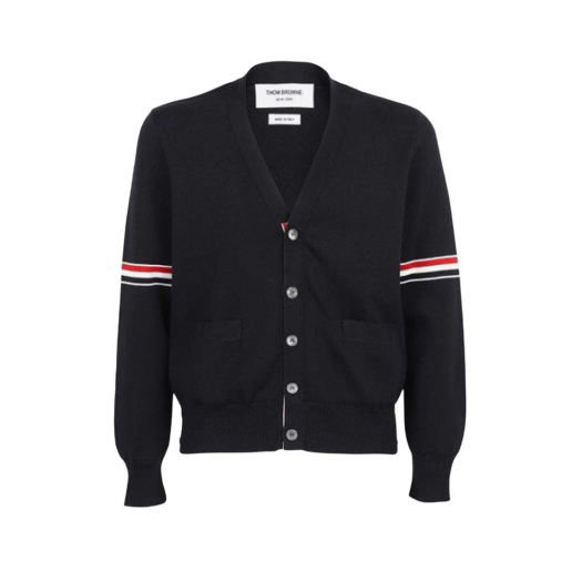 Thom Browne Milano Stitch Armband Cardigan Navy