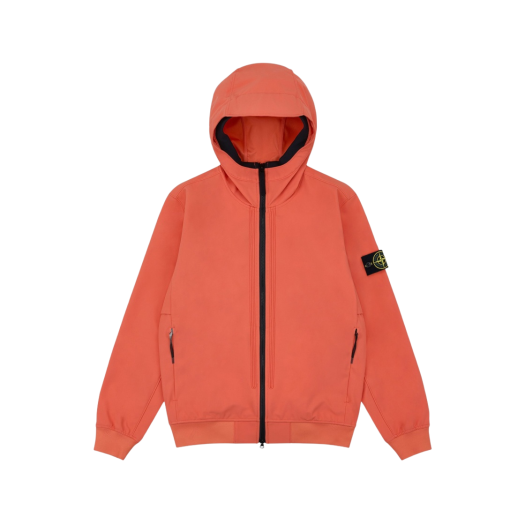 Stone Island 40427 Light Soft Shell Hooded Blouson Orange - 22SS