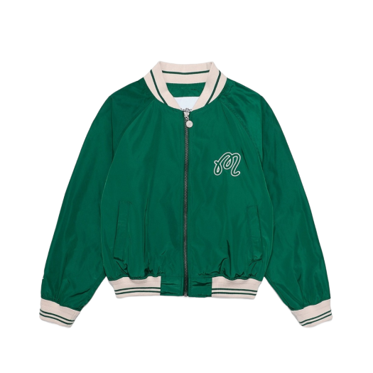 (W) Malbon Golf Buckets Stadium Jacket Green