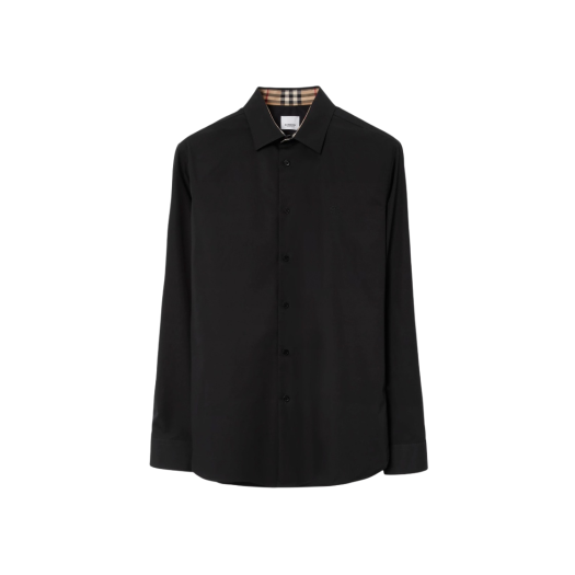 Burberry Stretch Cotton Shirt Black