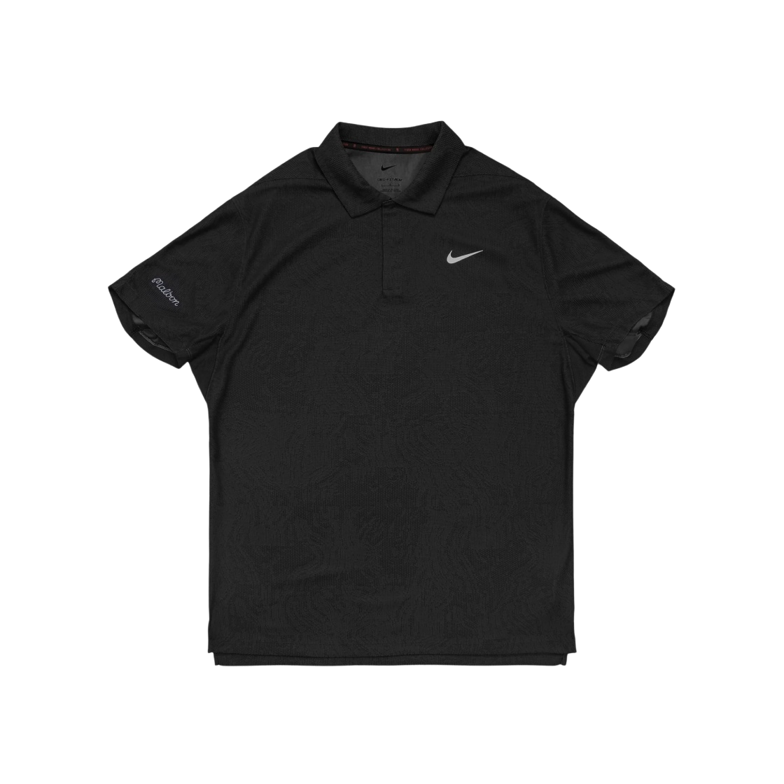 - Malbon Golf x Nike Dri-Fit ADV Tiger Woods Jacquard CB Polo Dark Smoke Grey - 대표 이미지 #1