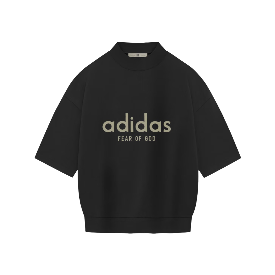 IS6839 Adidas x Fear of God Athletics Heavy Jersey 3/4 Mock T-Shirt Black - US Sizing