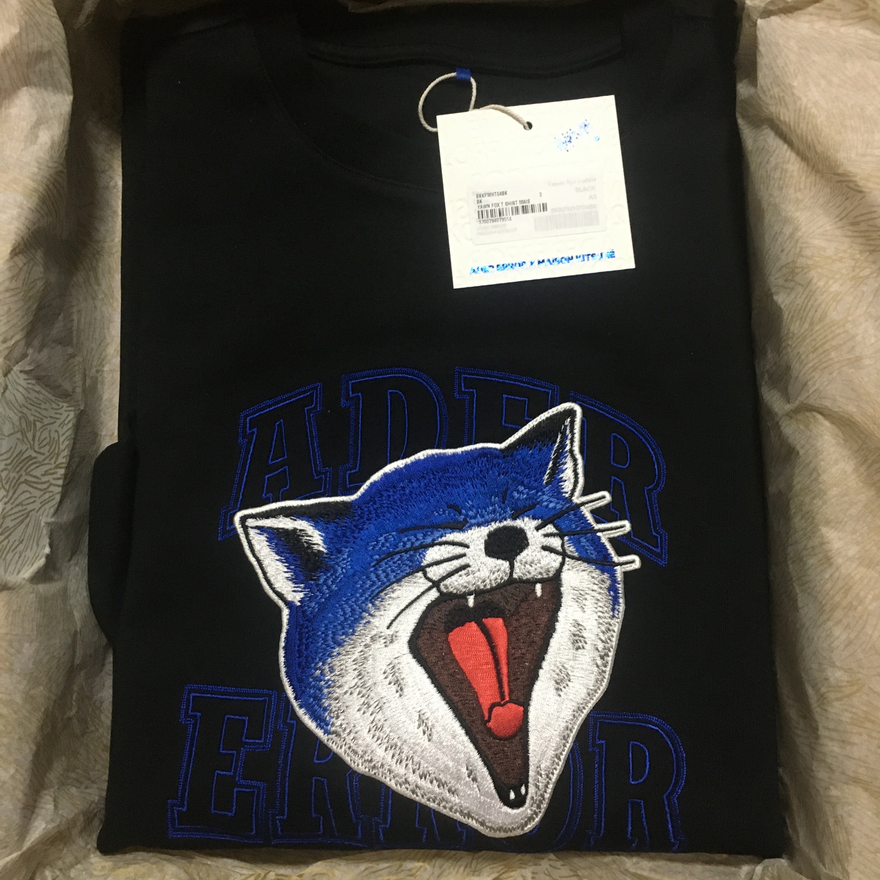 Maison Kitsune x Ader Error Yawn Fox T-Shirt Black 착용 스타일
