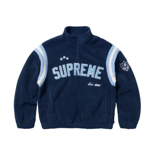Supreme Arc Half Zip Fleece Pullover Navy - 23FW
