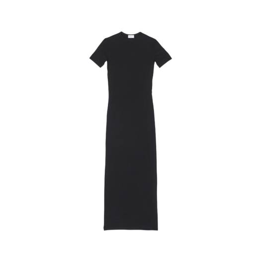 (W) Balenciaga Superlong Stretch Dress Black