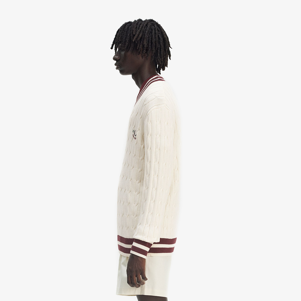 프레드페리 클럽하우스 테니스 케이블 스웨터 에크루(Fred Perry Clubhouse Tennis Cable Sweater Ecru) - 3