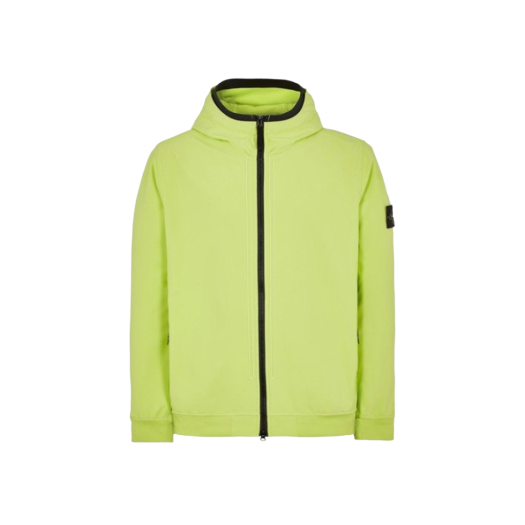 Stone Island 40427 Light Soft Shell Hooded Blouson Lemon - 22SS