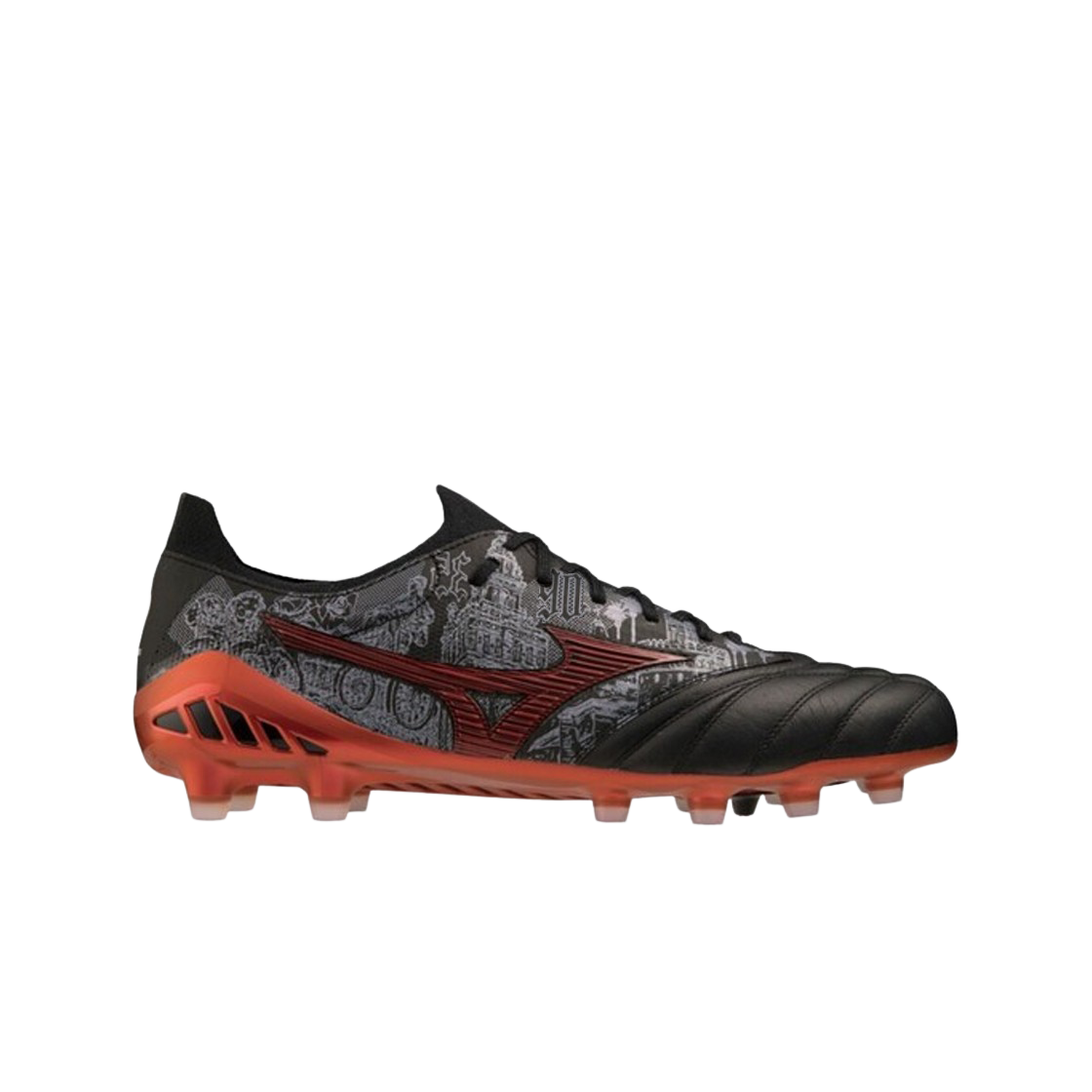 P1GA239804 Mizuno Morelia Neo III SR4 Janpan Black High Risk Red