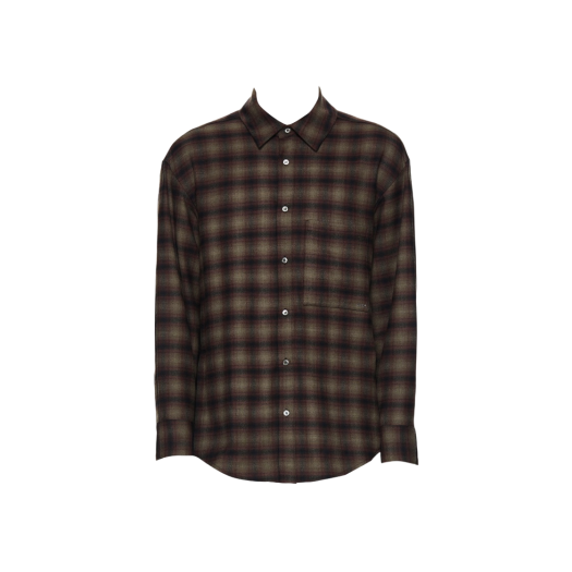 Wooyoungmi Check Wool Shirt Brown - 23FW