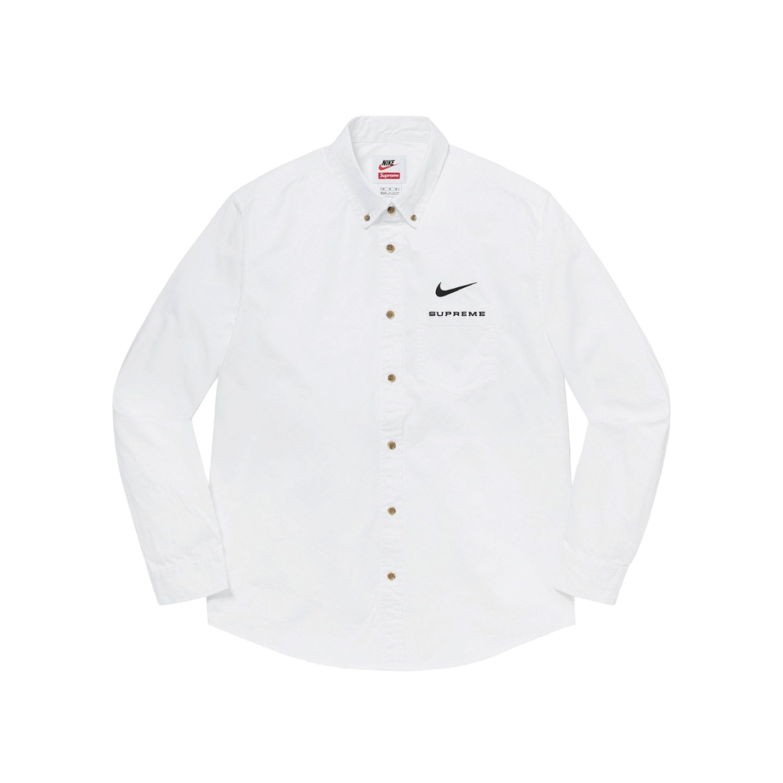 슈프림 x 나이키 코튼 트윌 셔츠 화이트 - 21SS | Supreme | KREAM 슈프림 x 나이키 코튼 트윌 셔츠 화이트 - 21SS | Supreme | KREAM