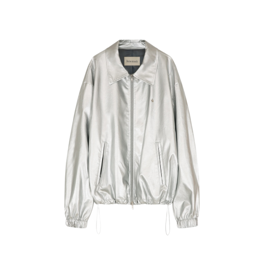 (W) Aviemuah Fake Leather Symbol Jumper Silver