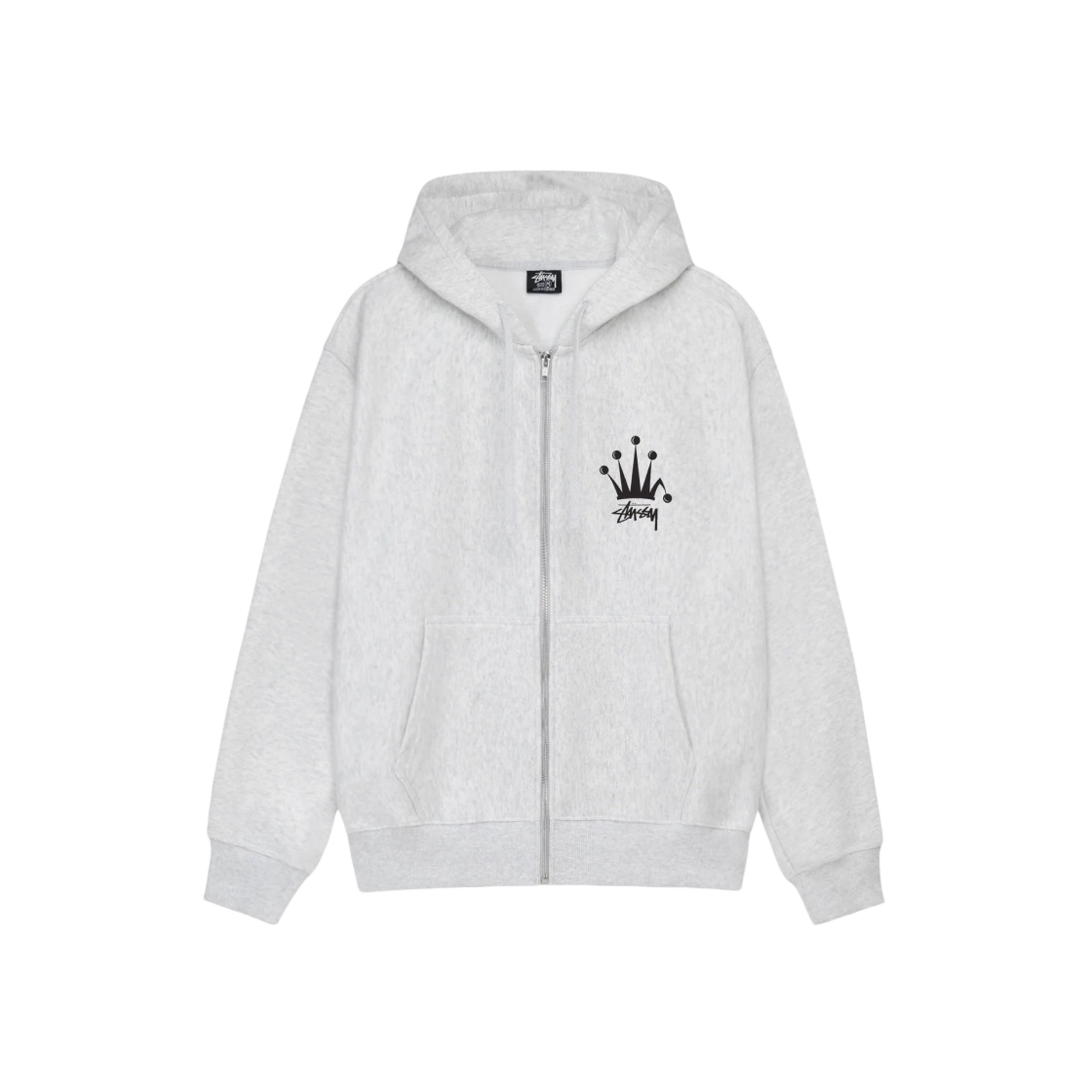 스투시 리갈 크라운 후드 집업 애쉬 헤더 | Stussy | KREAM