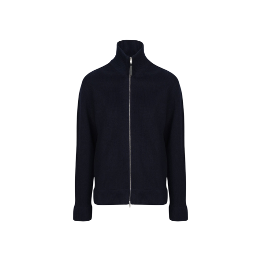 Maison Margiela Knit Zip-Up Cardigan Navy