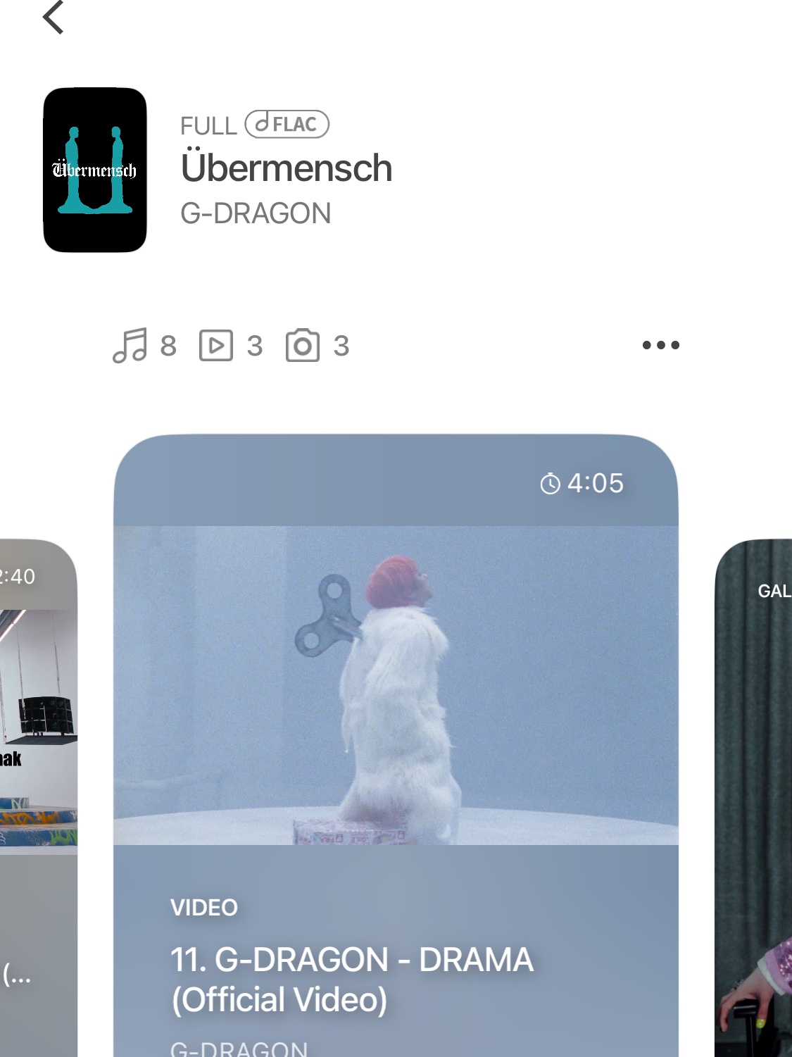 G-DRAGON 3rd Album Ubermensch Photocard Album Version NFC 착용 스타일 - 3