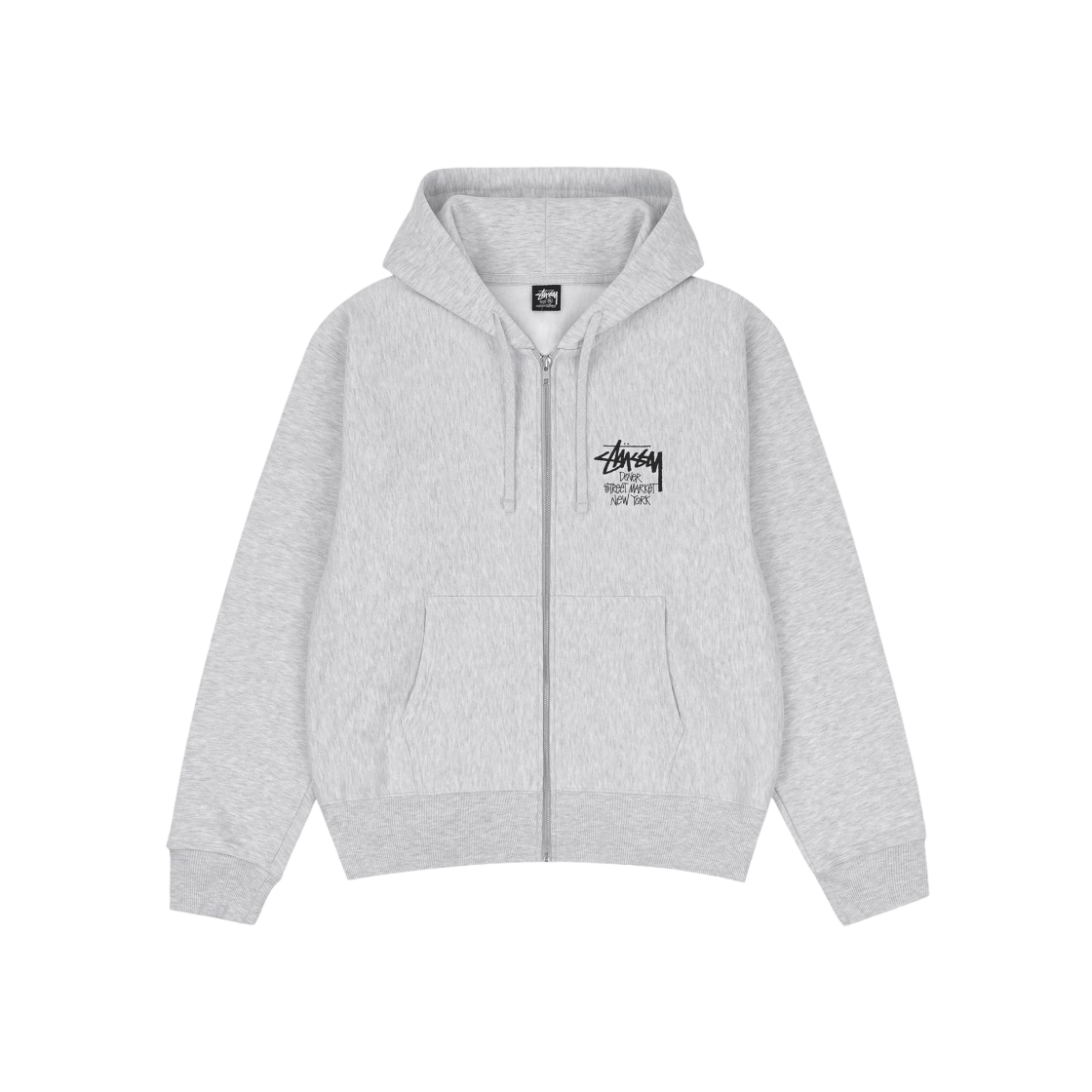 3973819 Stussy Stock DSM New York Zip Hoodie Ash Heather 2023 - 대표 이미지 #1