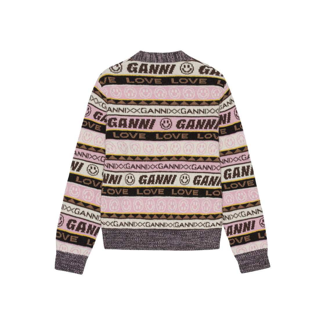 K1830-554 (W) Ganni Graphic Cardigan Petrified Oak - #2