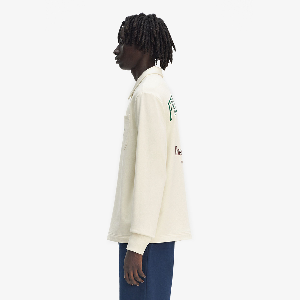 프레드페리 클럽하우스 엠브로이더드 챔피언 칼라 스웻셔츠 에크루(Fred Perry Clubhouse Embroidered Champion Collared Sweatshirt Ecru) - 3