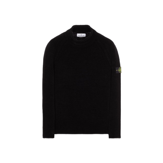 Stone Island 513A5 Mock Neck Knit Black - 22FW