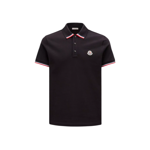 Moncler Logo Polo Shirt Black - 23SS